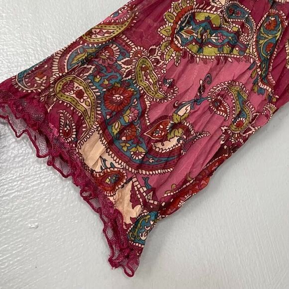 Coldwater Creek Size PS Petite Small Chiffon Crinkle Blouse Fairycore Romantic - Picture 5 of 9